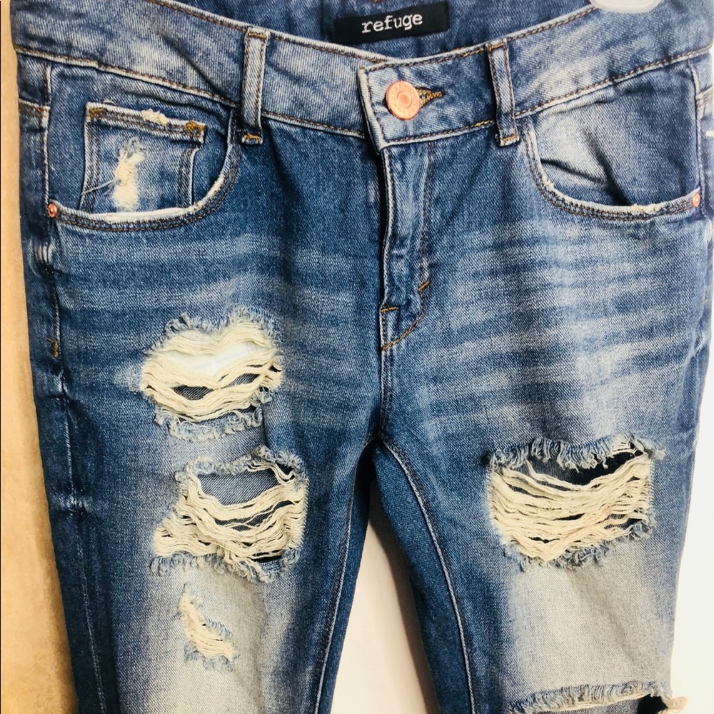 BOYFRIEND RIPPED JEANS lightwash/darkwash